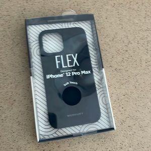 NIB navy blue Merkury soft touch silicone case for iPhone 12 Pro Max.